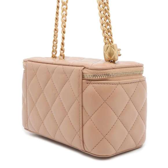 Chanel Bag Matelasse Shoulder Lambskin Cocomark Vanity - Picture 1 of 15